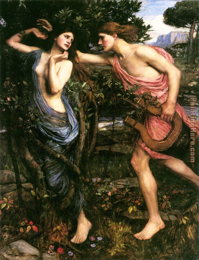 Apollo and Daphne painting - John William Waterhouse Apollo and Daphne art painting